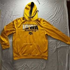 Colosseum Yellow Sweater with Ribbed Cuffs and Hood